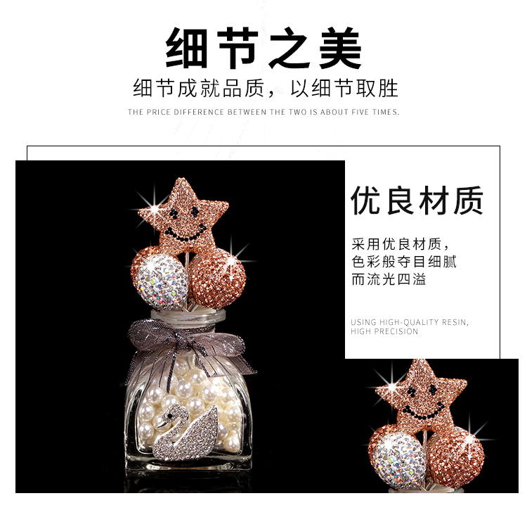 Car decoration perfume bottle with Five-pointed star, Always Smiling series detail image 6