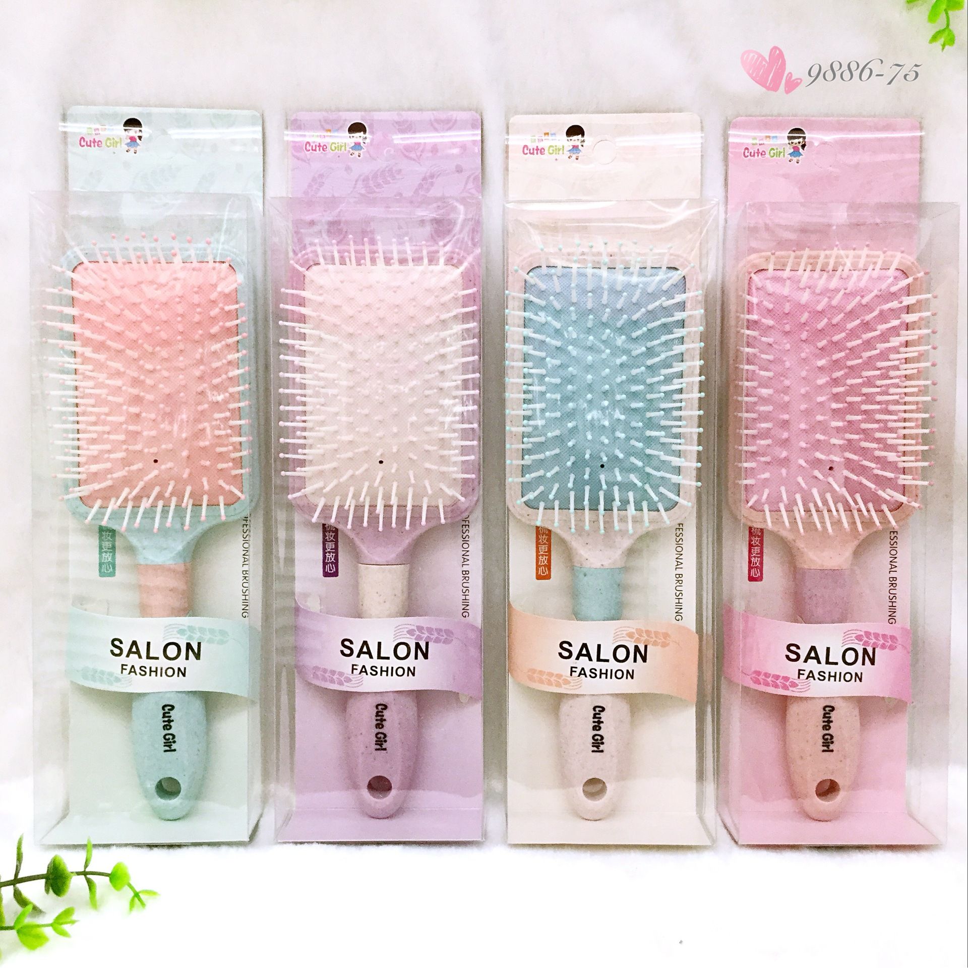 [Blossoming wood] new wheat straw air cushion comb, fresh and beautiful thumbnail