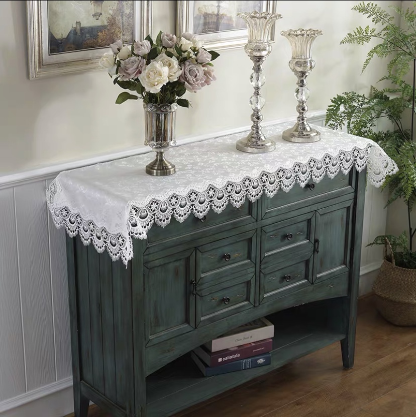 鞋柜五斗柜玄关柜桌布台布布艺蕾丝餐边柜地柜酒柜桌布桌垫
