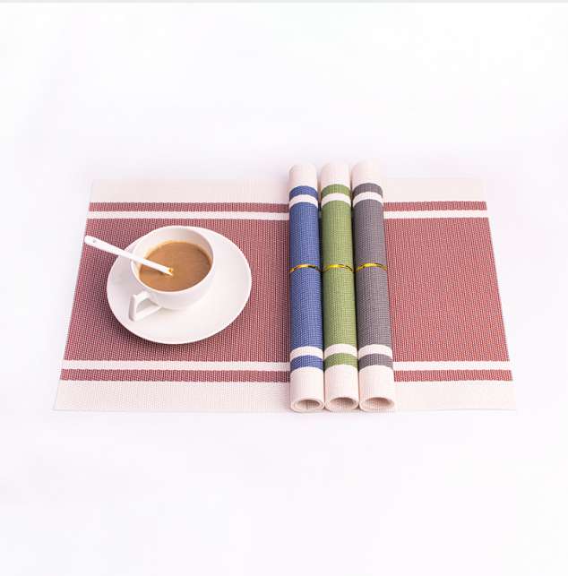PVC placemats, European-style, simple, fashionable, wear-resistant, washable and heat-insulating Teslin family hotel table MATS