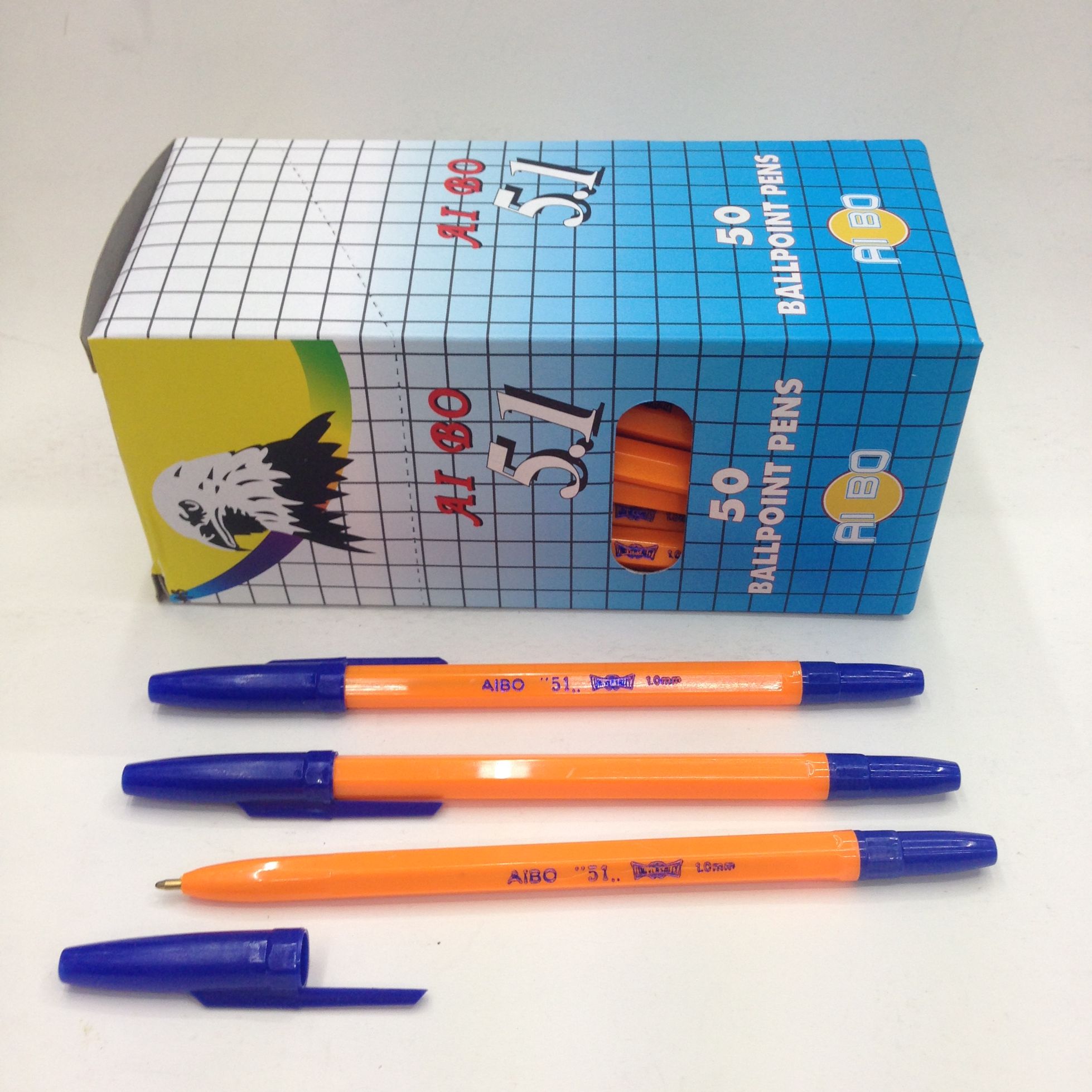 Crown Yellow Pole Ballpoint pen 51 Woodpecker AI BO