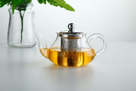 批发人工吹制高硼硅耐热玻璃壶隔漏茶壶茶杯茶具