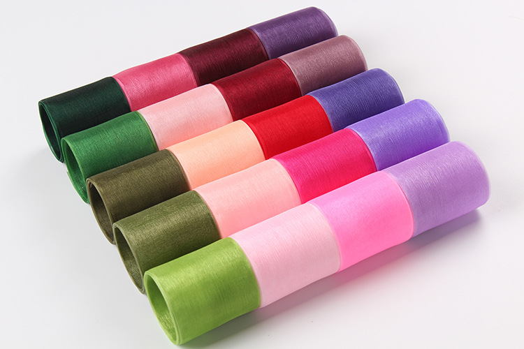 Dingxin Korean Jewelry Ribbon 5.0CM Nylon Korean version snow gauze Ribbon DIY Hair accessory ribbon Bow Color gift packaging detail image 2