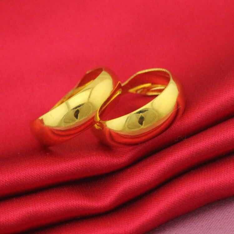 Simulated gold earrings for women, Vietnamese sand gold stud earrings, ear rings, earrings, long jewelry that does not fade over time Specification image