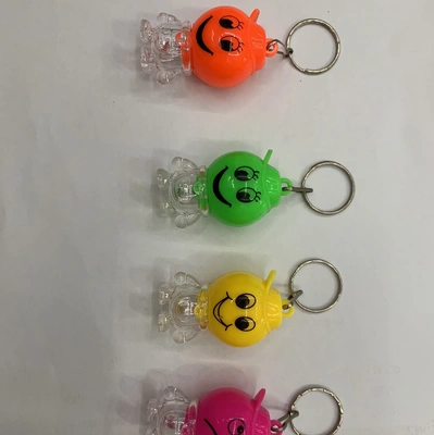 Smiley flash key chain pendant battery key chain pendant Mini Smiley man Pendant L-288 thumbnail