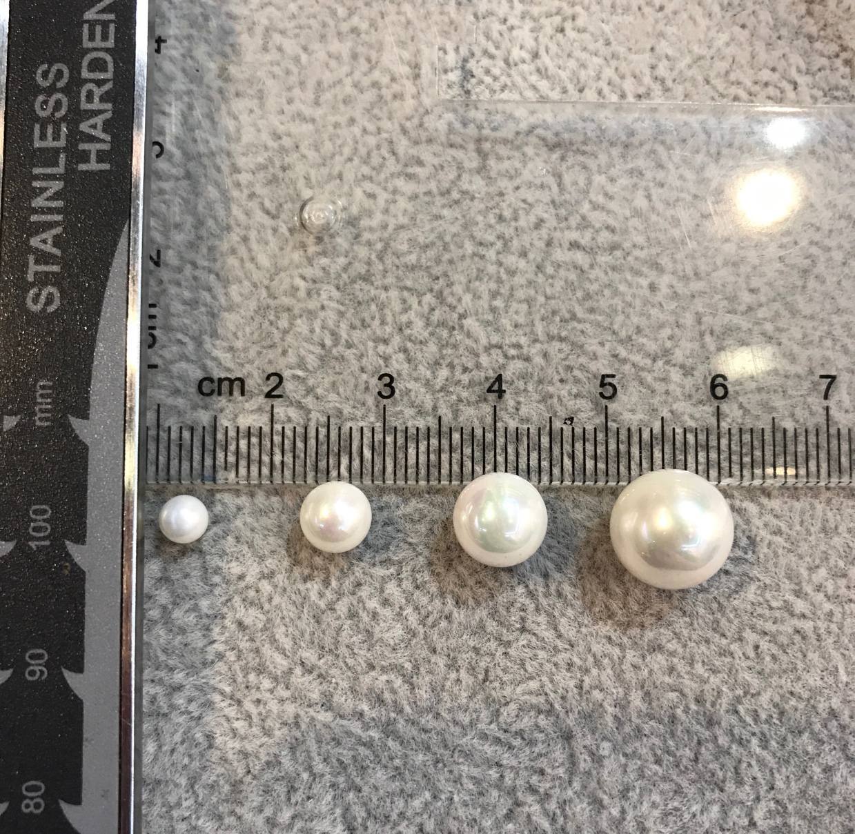 8mm shell bead full-body pure silver ear studs factory direct sales, one-piece consignment available Specification image