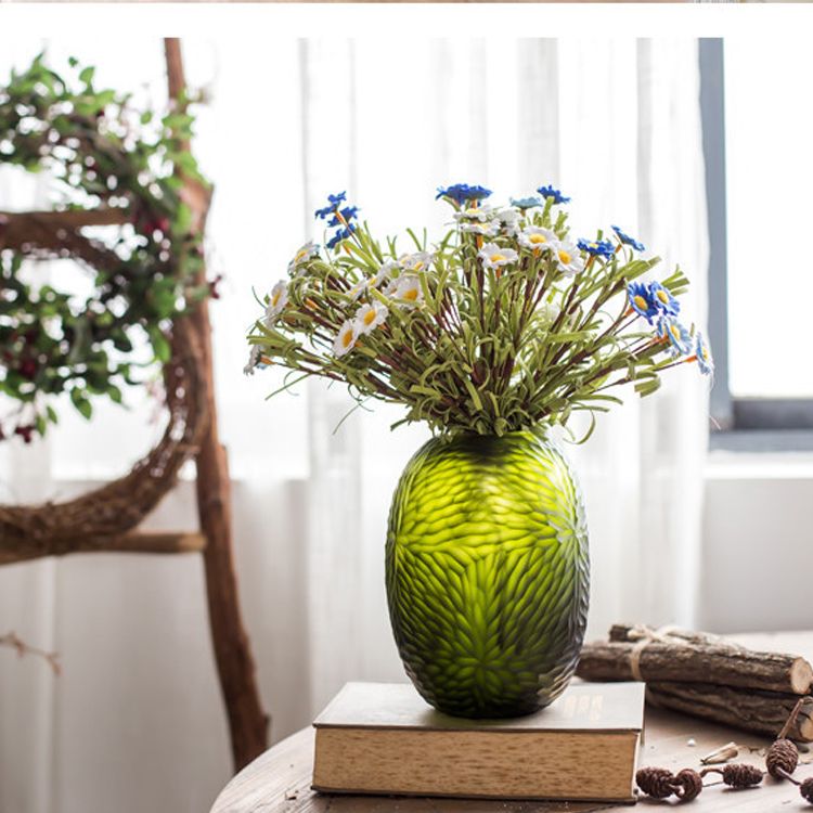 Xunyang glass simple vase, flower arrangement, light luxury living room table model room soft decoration 19 thumbnail