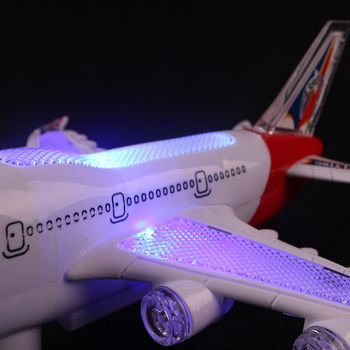 自产自销9.9批发电动飞机儿童玩具万向灯光音乐仿真玩具拼多多详情图2