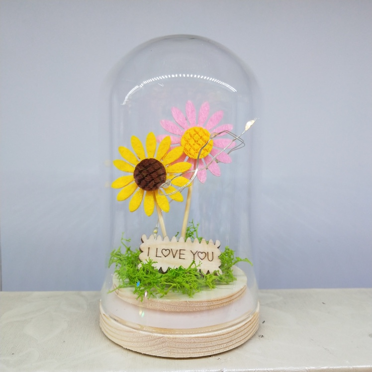Insta Breeze micro landscape eternal life LED light copper wire lamp love bear glass cover decoration student gift for Valentine's Day thumbnail