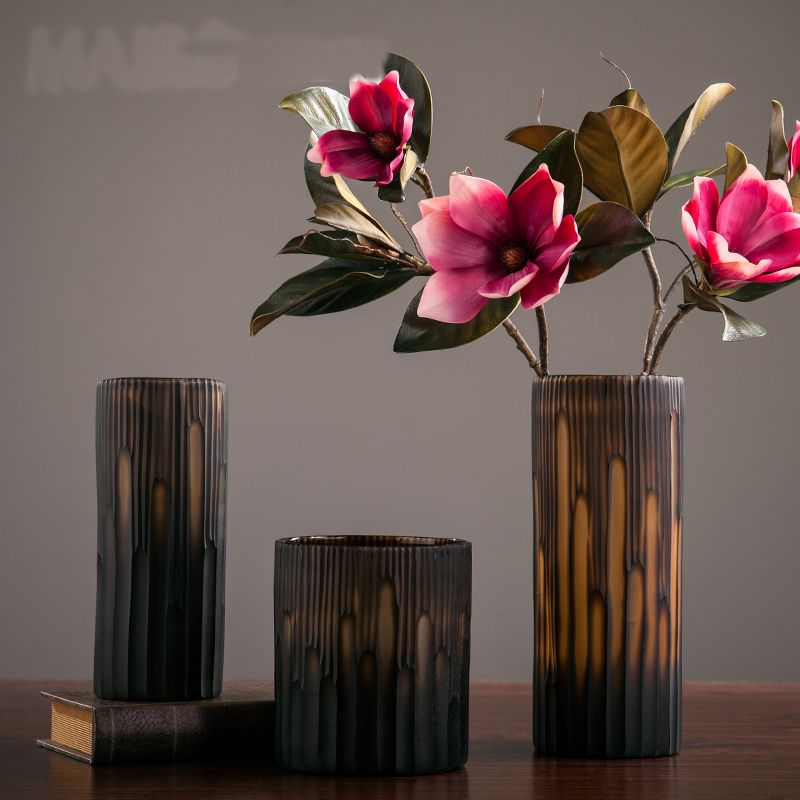 Xunyang glass simple vase, flower arrangement, light luxury living room table model room soft decoration 7 thumbnail