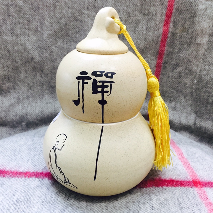 Zen calabash tea pot Zisha pottery double sealed tea box household tea pot