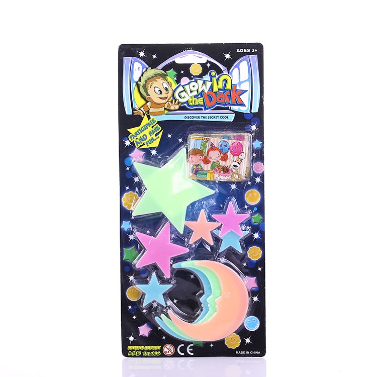 Luminous smiling face star wall stickers thumbnail