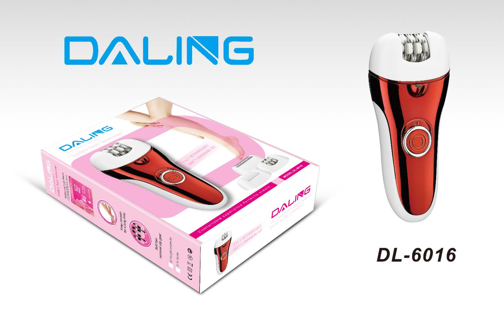 Darling DL-6016 ladies USB charging puller Shaving machine Shaver hair remover with light cross border