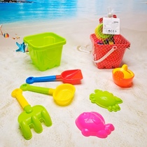 Kids beach toy set Boys large beach shovel set Baby playing with sand dredging shovel and bucket tools 688-87