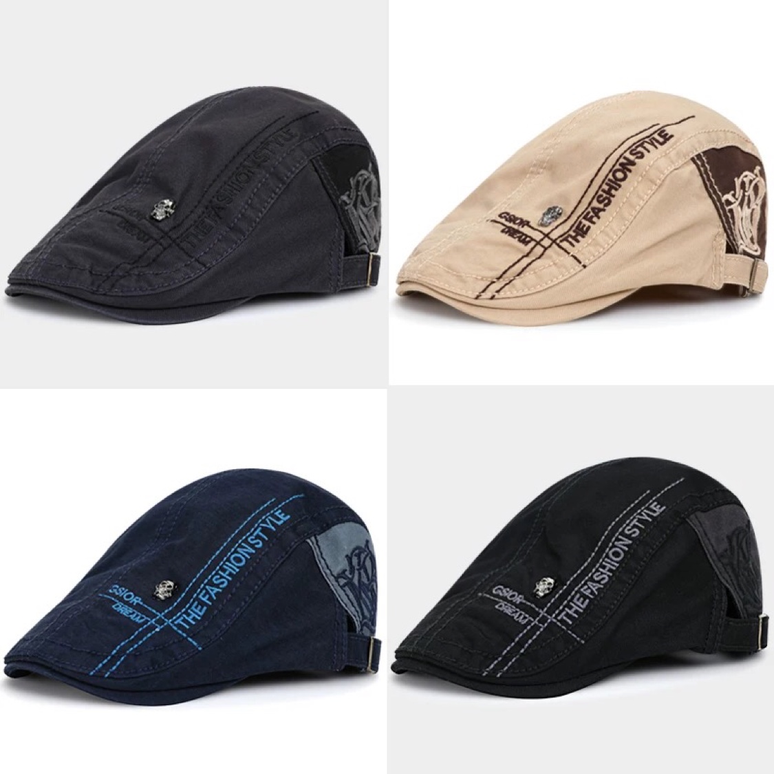 Hats men berets fashion trends British men's cap men popular logo personality casual women's summer advance hat thumbnail