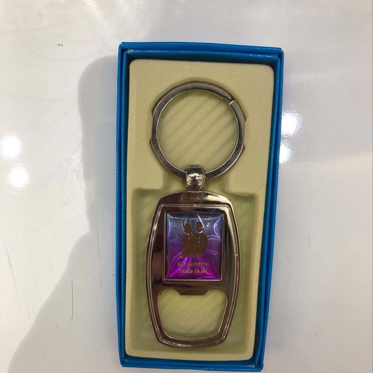 CD纹长形钥匙扣产品图