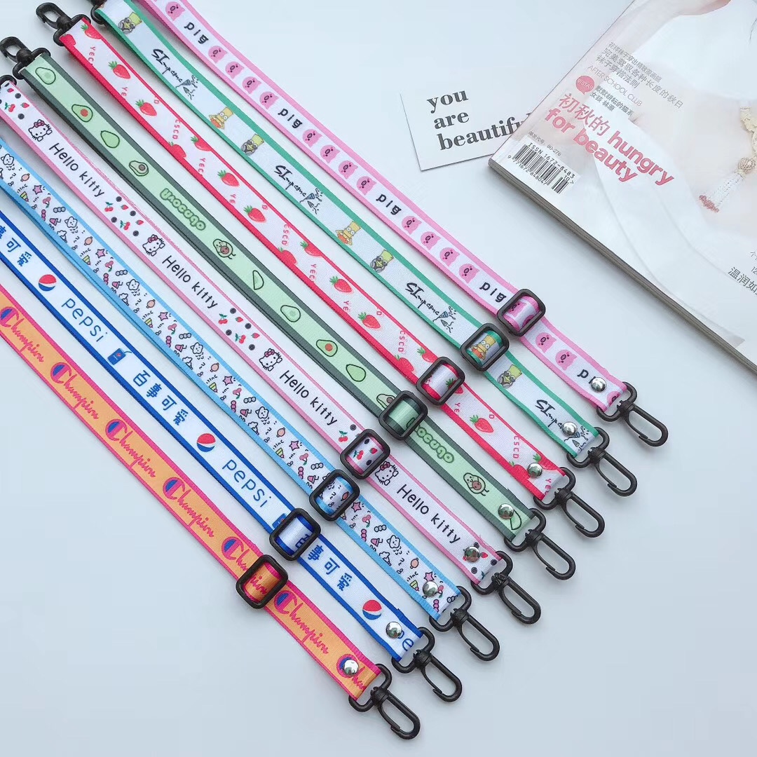 2.0 transferencia de calor cartoon mobile lanyard tarjeta de identificación lanyard caso del teléfono puede ser personalizado con el patrón del cliente Specification image