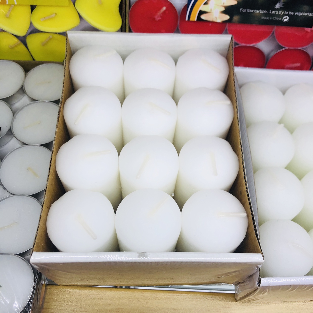 White candle small cup wax prayer candle wishing candle thumbnail