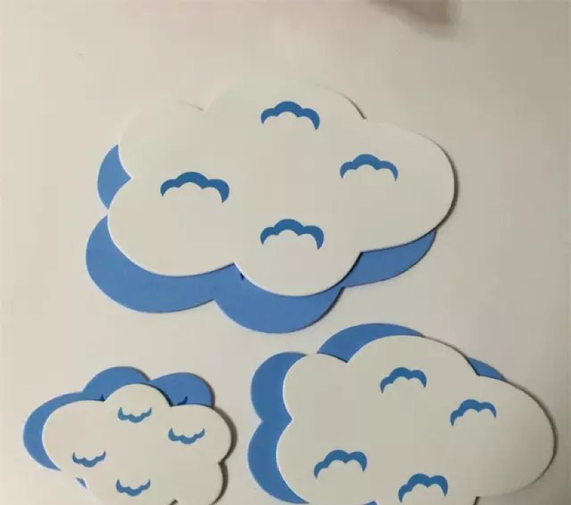 White cloud, pack of 6 pieces, 3 sizes thumbnail