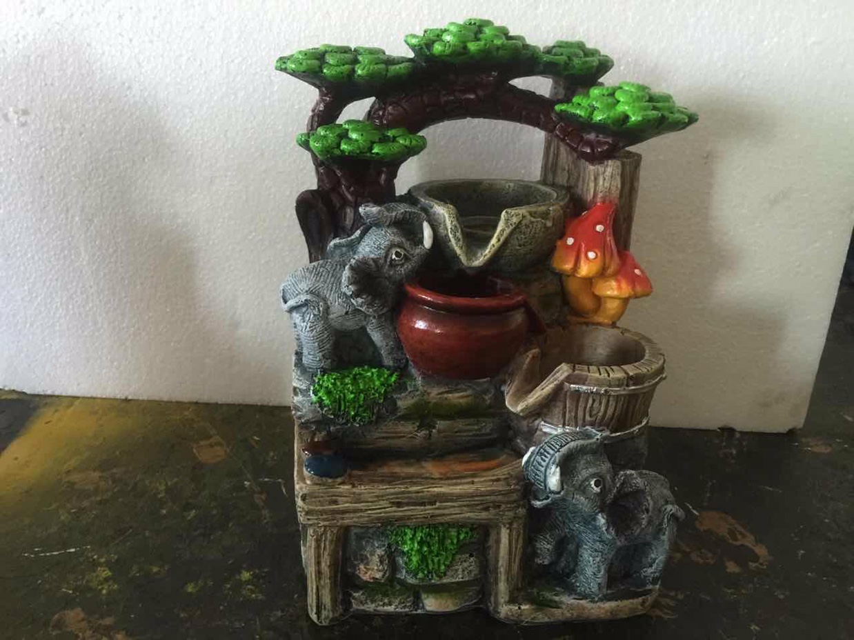 Little mushroom like a fountain of water