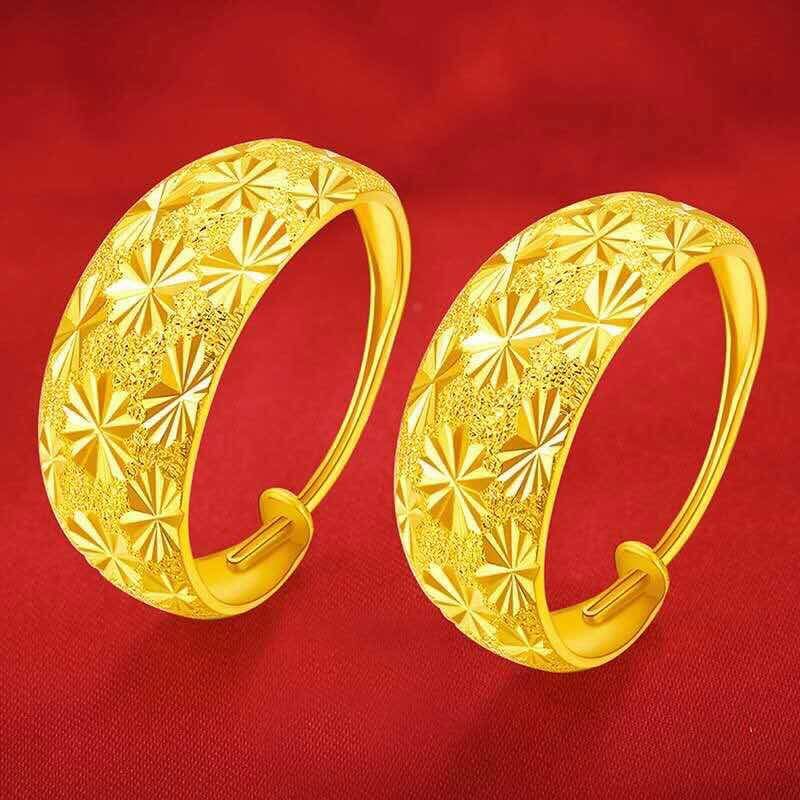 Simulated gold earrings for women, Vietnamese sand gold stud earrings, ear rings, earrings, long jewelry that does not fade over time details Picture