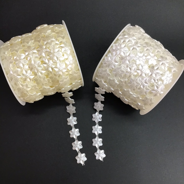 Wholesale of 15mmABS peach blossom bead handcrafted DIY headwear, wedding dress, skirt and garment accessories, handicrafts and accessories