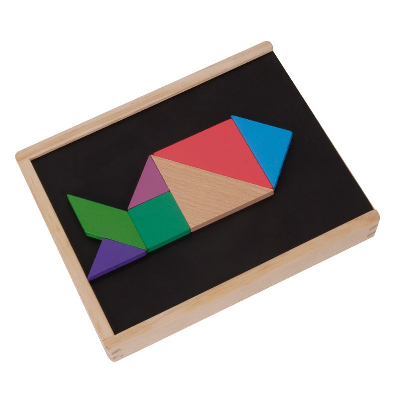 The Mystery of the Wooden magnetic tangram T-shaped Puzzle: Early education AIDS and toys for children, boys and girls Specification image