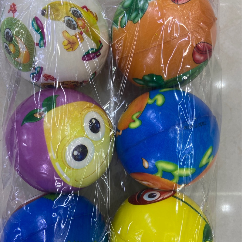 Factory direct sales of 10 cm cartoon fruit eco-friendly material pu sponge balls for children's toys details Picture