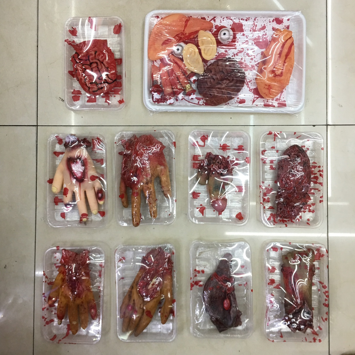 Halloween Horror Offal Food Box Scary Broken Hands Broken Feet Snack Box Atmosphere Dress Up Props