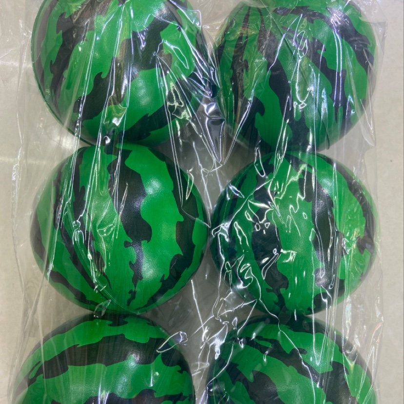 Factory direct sales of 10 cm watermelon eco-friendly material pu sponge balls for children's toys Specification image