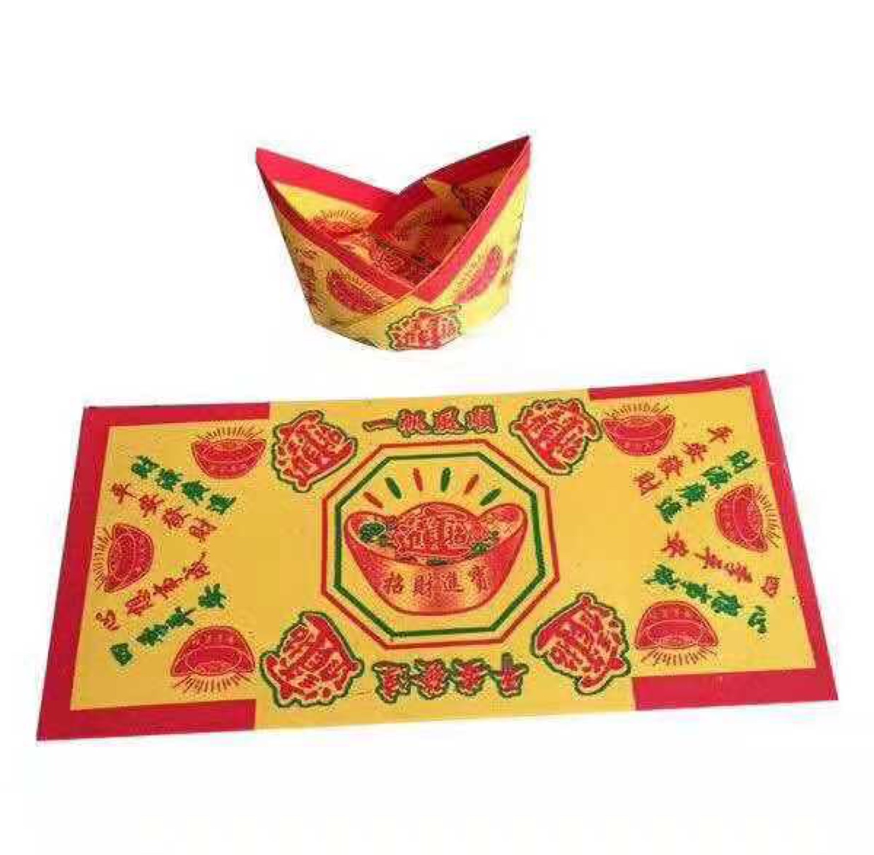 Ingot paper lotus, make a fortune Specification drawing