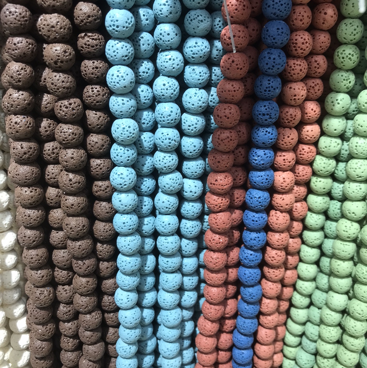Volcanic rock 8mm round beads thumbnail