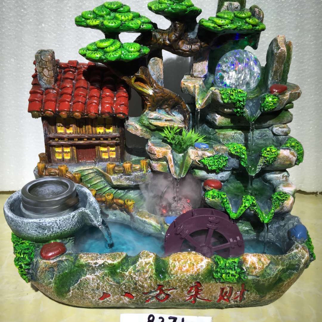 Rockery with fountain water thumbnail