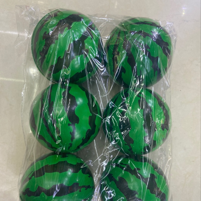 Factory direct sales of 10 cm watermelon eco-friendly material pu sponge balls for children's toys details Picture