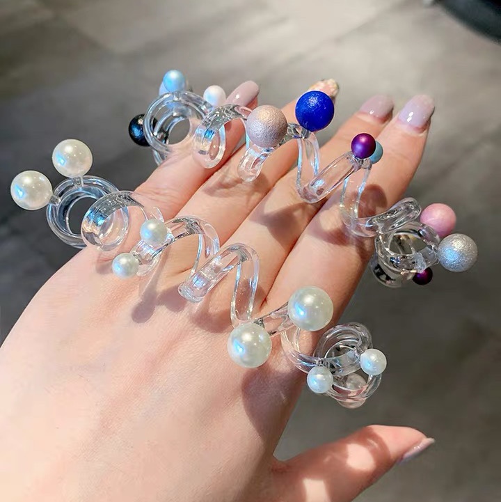 Can ruo xinghe ~ web celebrity ins lovely girl telephone line hair ring simple and flawless rubber band female head leather holster headrope thumbnail
