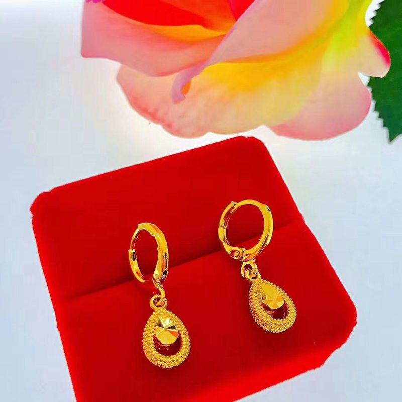 【 Long-lasting and non-fading 】 Vietnamese sand gold earrings, feminine and trendy small accessories, sexy stud earrings, mom earrings