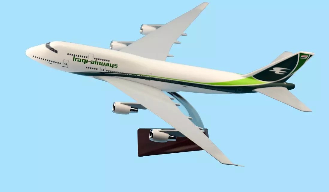 Model aircraft (Iraq Air B747-400) resin model aircraft model simulation aircraft model