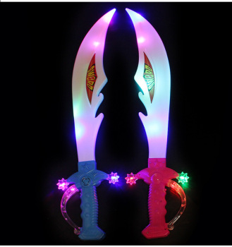 发光音乐刀剑 重力感应闪光刀七彩剑儿童玩具发声带音乐大刀批发白底实物图