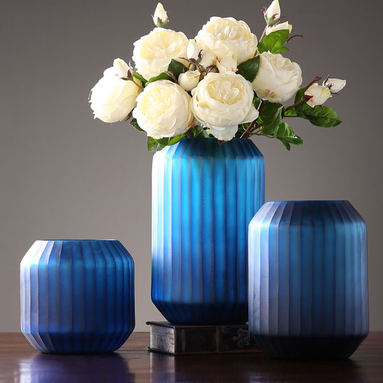 Xuyang glass simple vase, flower arrangement, light luxury living room table model room soft decoration 1 thumbnail
