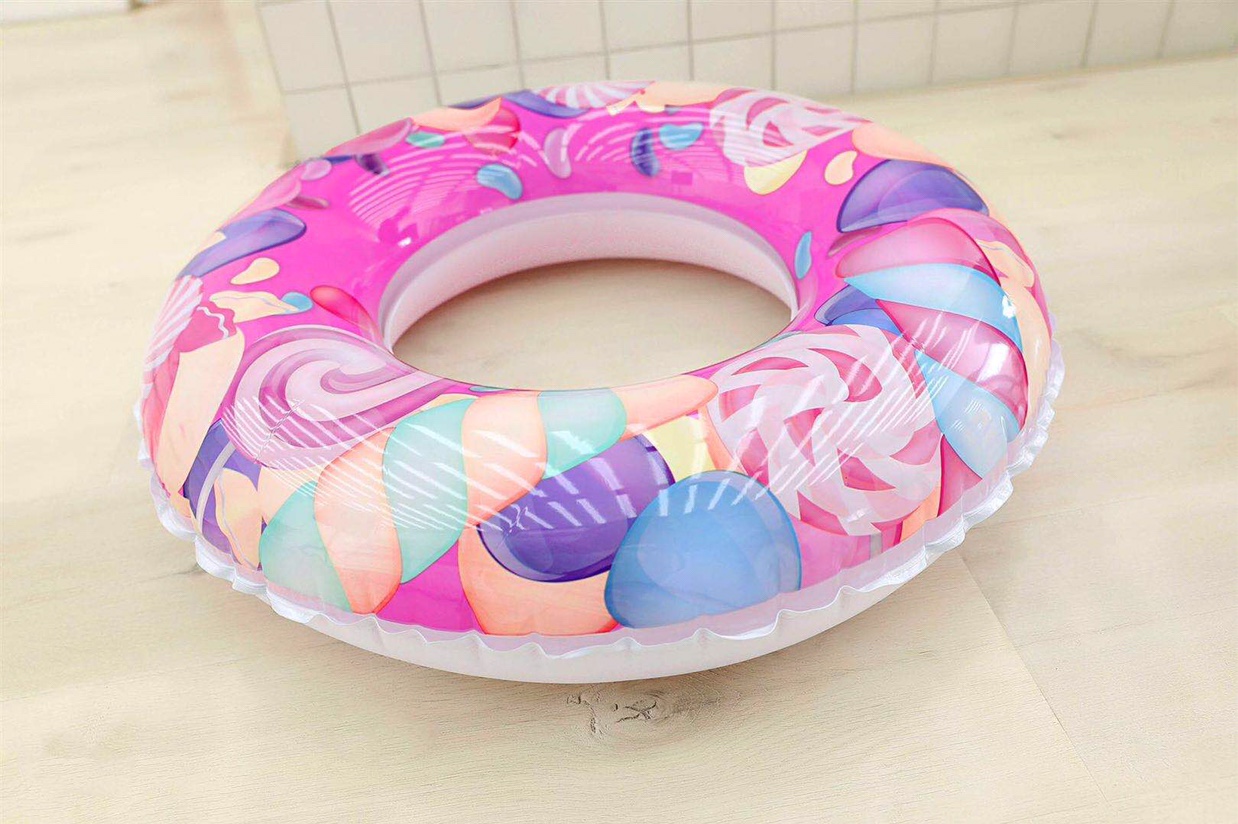 Inflatable swimming ring thickened with colour print thumbnail