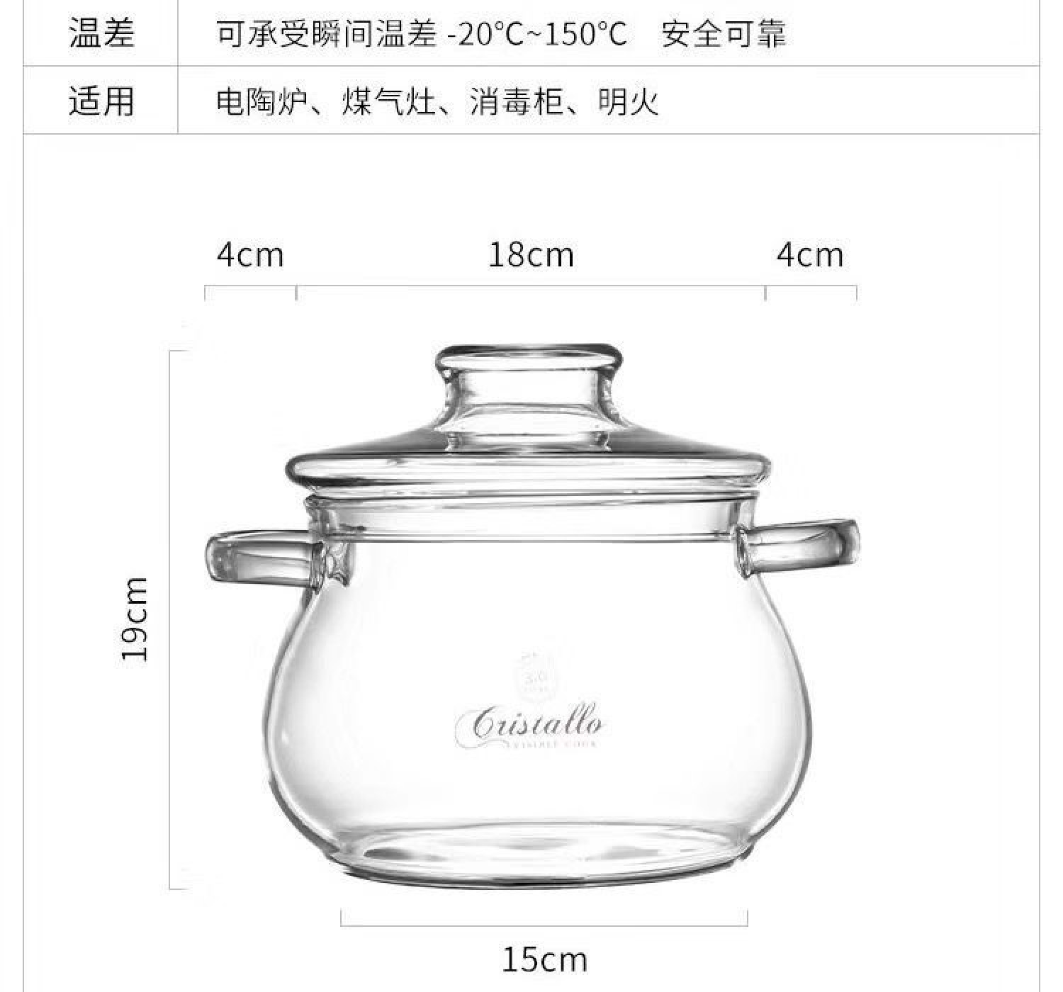 富源玻璃国际商贸城一期D区3楼7820玻璃锅 高硼硅 锅详情图1