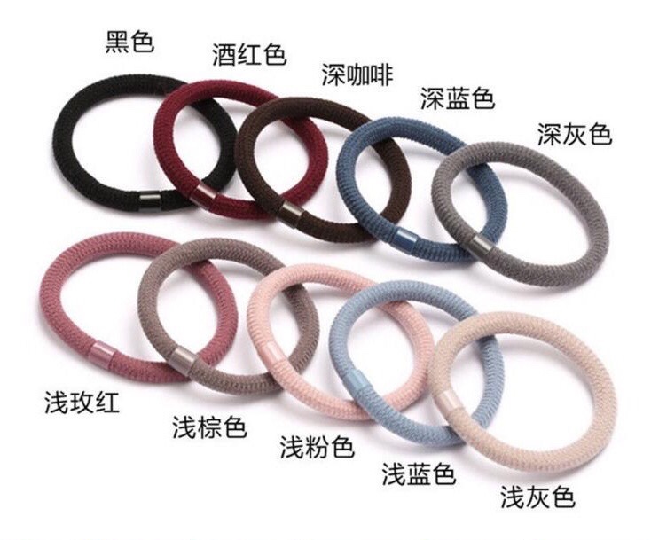 Two-yuan store high-elasticity hair ties, hair bands, hair ties, hair accessories, basic styles, hair bands and rubber bands details Picture