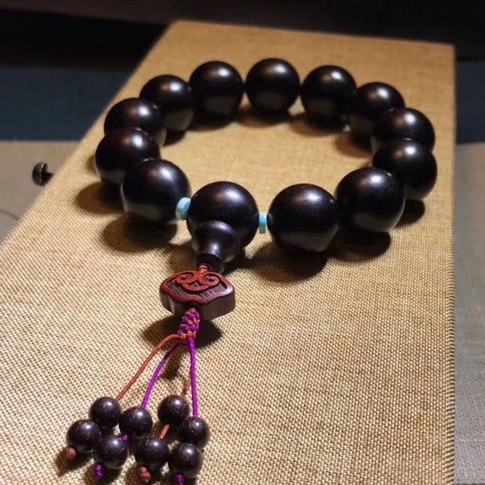 紫檀手珠星玺正宗印度爆满金星小叶紫檀2.0老料手串男款1.8佛珠手链