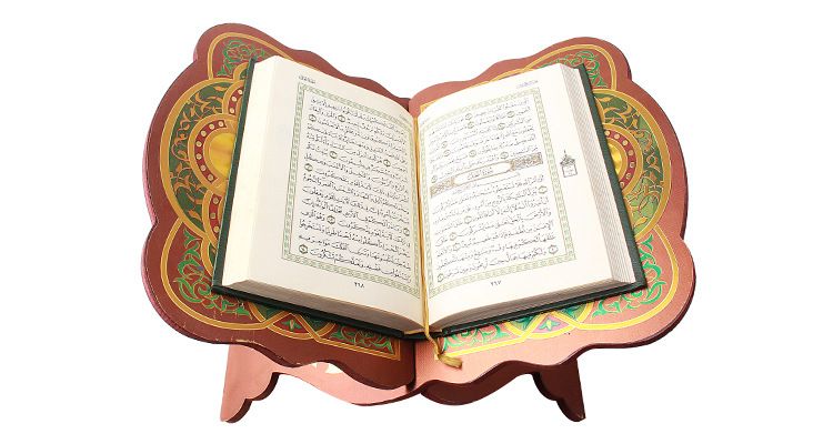 The factory sells Arabic wooden Koran bookshelves and Muslim Islamic scriptures carved in pine sJ1-035 thumbnail