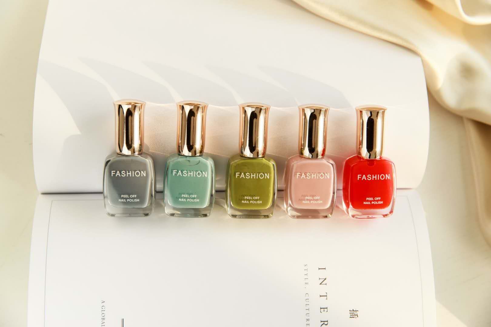 8487 popular fashion nail polish environmental protection durable can not strip sequins pearlescent wine red gorgeous nail color details Picture