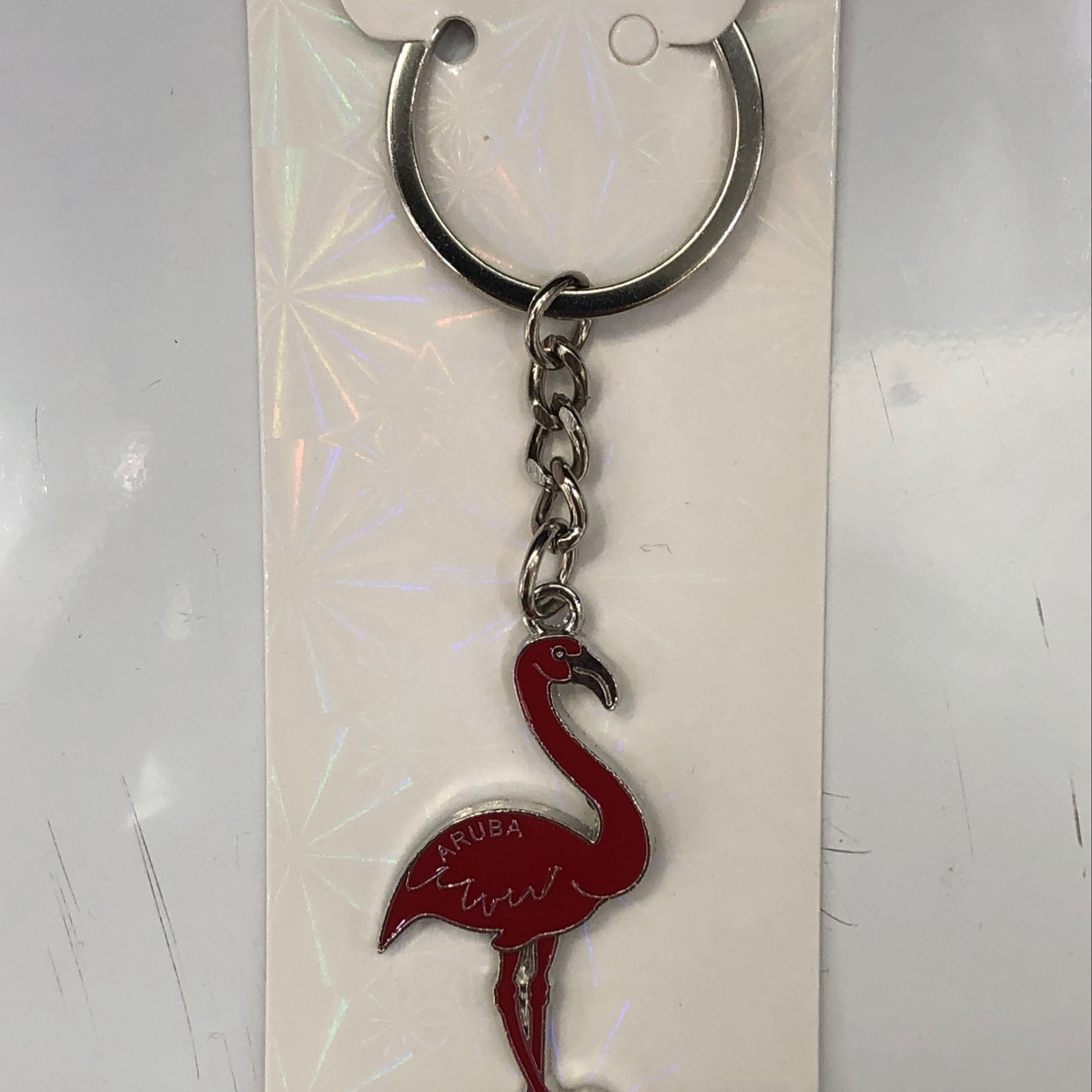 Oil-dripping flamingo keychain details Picture