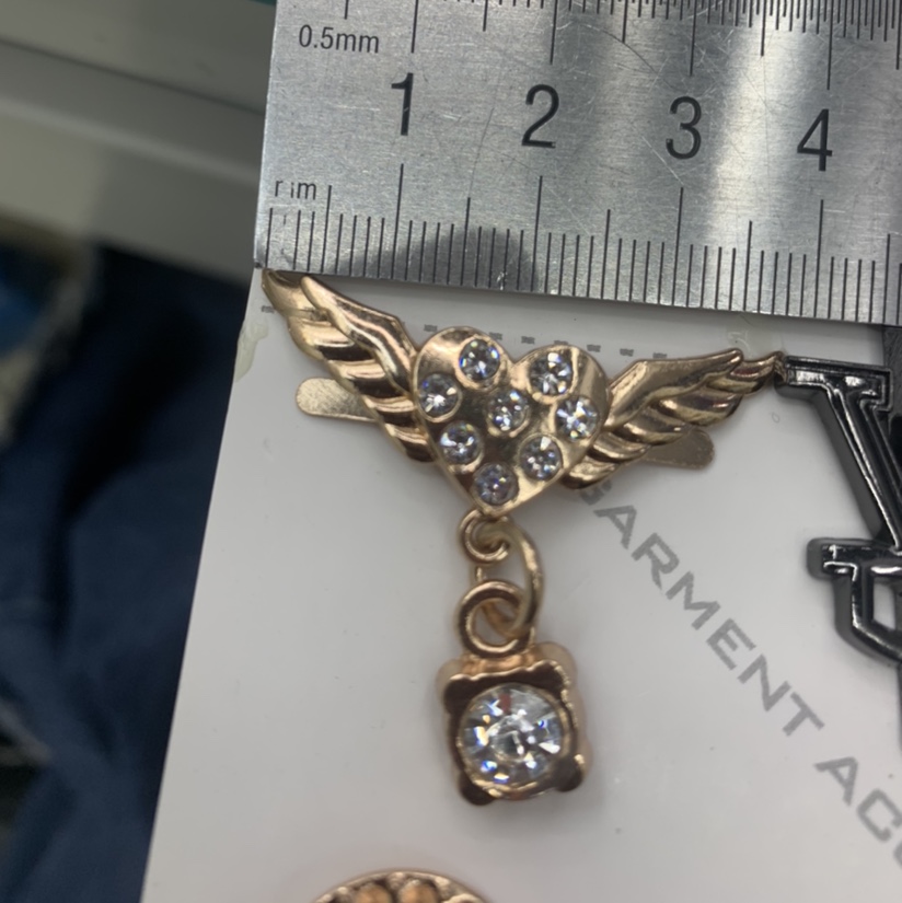 Point Diamond Hanging Love Small Pendant Delicate Small Shoe Buckle, Hot New Listed! Specification drawing