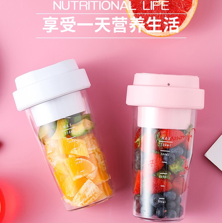 双刀三刀萌萌哒便携式榨汁机家用多功能小型水果电动果汁机料理迷你榨汁杯