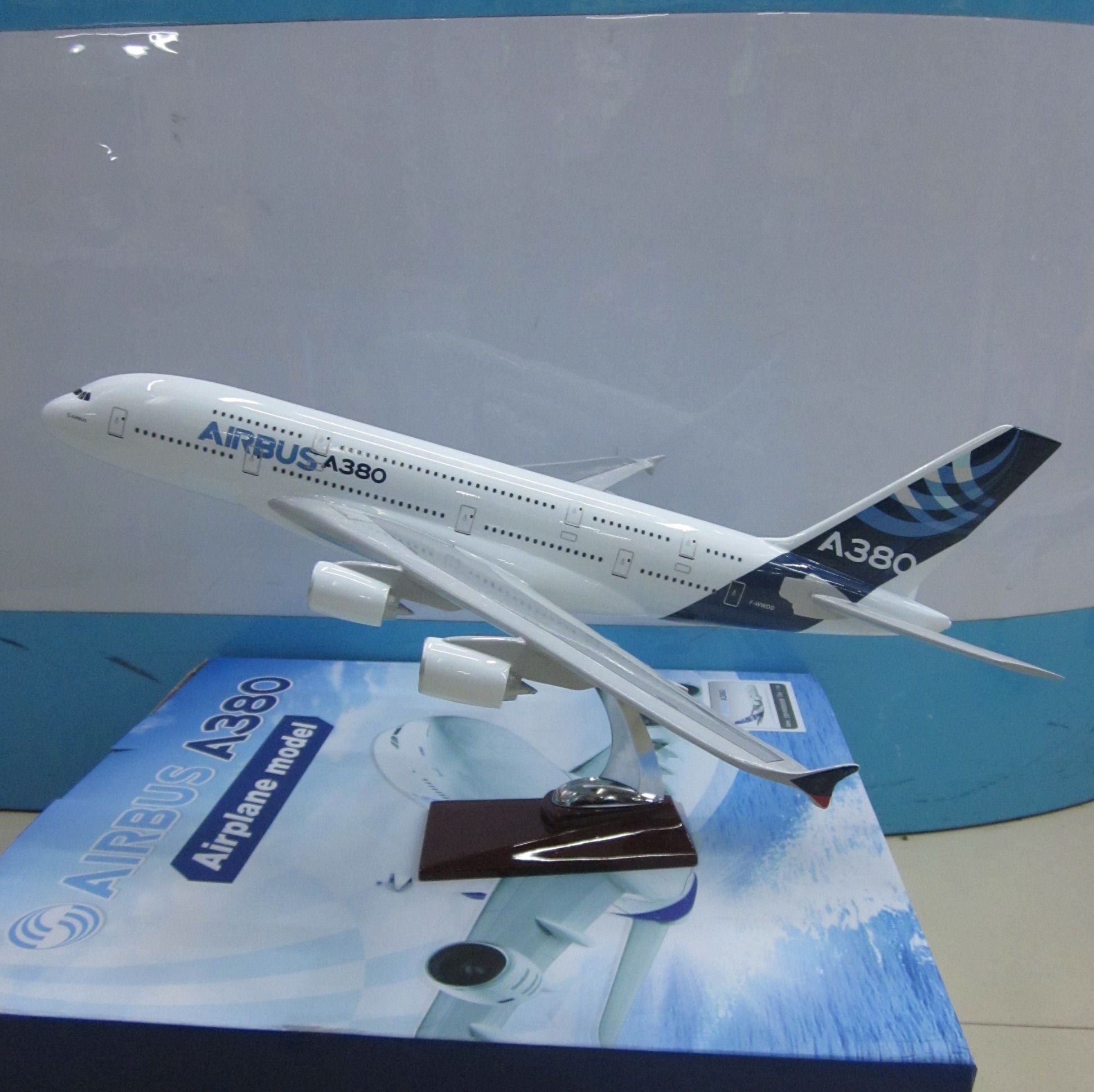 飞机模型（空中客车A380原型机 ）仿真飞机模型 树脂飞机模型