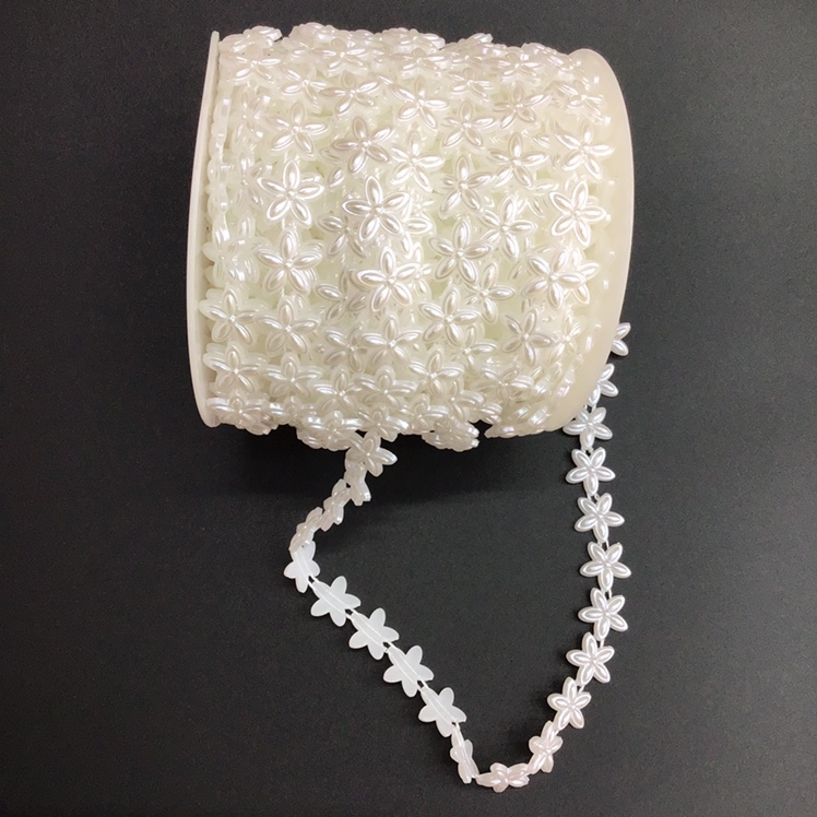 15mmABS cherry blossom bead handcrafted DIY headwear, wedding dress, skirt, clothing accessories, handicrafts and accessories wholesale Specification image